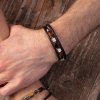 Coeur De Lion - Armband Unisex Leather 3-Strand Brun