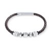Coeur De Lion - Armband Unisex Leather Spikes Brun