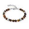 Coeur De Lion - Armband Unisex Mini Spikes Tiger Eye