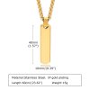 Eron - Halsband Tag Rectangular Guld