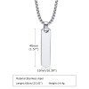 Eron - Halsband Tag Rectangular Stål