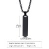 Eron - Halsband Tag Rectangular Svart