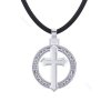 Highnose 925 - Halsband Läder Cirkel Silver