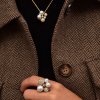 Ioaku - Halsband Berry Pearl Petite Pendent Silver Vit