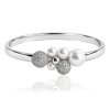 Ioaku - Armband Berry Pearl Petite Cuff Silver Vit