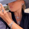Ioaku - Armband La Fleur Sirene Garden Cuff Silver Blå