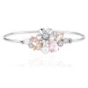 Ioaku - Armband La Fleur Sirene Garden Cuff Silver Rosa