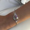 Ioaku - Armband La Fleur Sirene Garden Cuff Silver Rosa