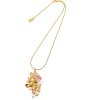 Ioaku - Halsband La Fleur Sirene Garden Pendant Guld Rosa