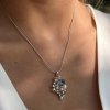 Ioaku - Halsband La Fleur Sirene Garden Pendant Silver Blå