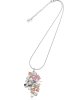 Ioaku - Halsband La Fleur Sirene Garden Pendant Silver Rosa