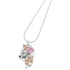 Ioaku - Halsband La Fleur Sirene Garden Pendant Silver Rosa