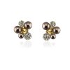 Ioaku - Örhängen Berry Crystal Stud Guld Brun