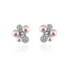 Ioaku - Örhängen Berry Crystal Stud Silver Rosa