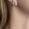 Ioaku - Örhängen Berry Pearl Petite Hanging Guld Vit