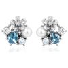 Ioaku - Örhängen La Fleur Sirene Garden Stud Silver Blå