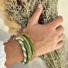 Maison Kizo - Armband Nepal Pattern Twisted Grön