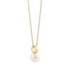 Snö of Sweden Halsband Adriana Kort Vit Guld