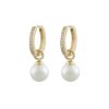 Snö of Sweden Örhängen Core Pearl Guld