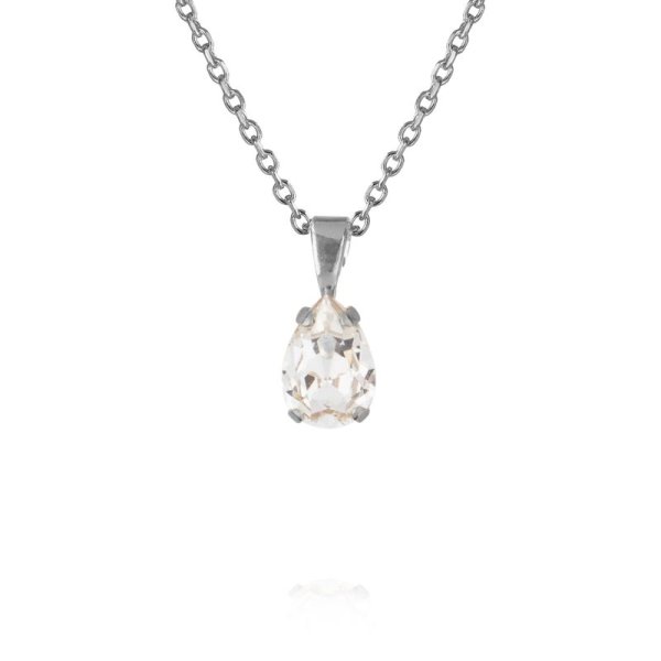 Caroline Svedbom - Halsband Petite Drop Rhodium Crystal