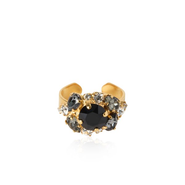Caroline Svedbom - Ring Molly Guld Jet Combo