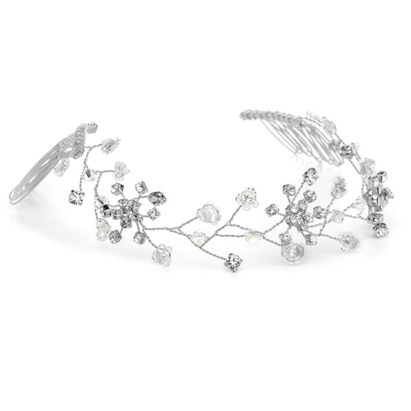 Mariell - Hårsmycke Tiara Kristall