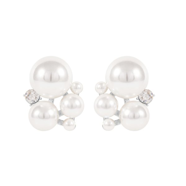 Snö of Sweden Örhängen Snö Icon Pearl Silver