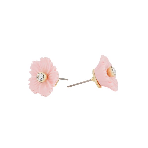Snö of Sweden Örhängen Florette Rosa Studs