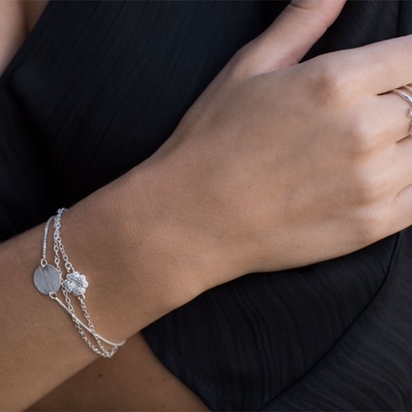 CU Jewellery - Armband Petal Silver