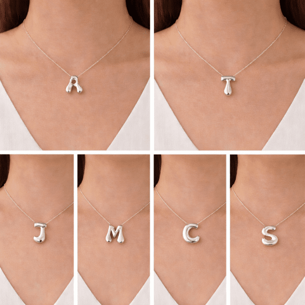 Amorino SRL - Halsband Bokstav E Stål