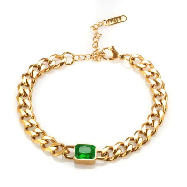 Anna K Jewelry - Armband Holiday Chain Grön