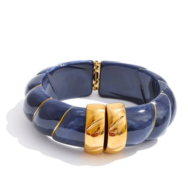 Anna K Jewelry - Armband Resin Midnight Blå