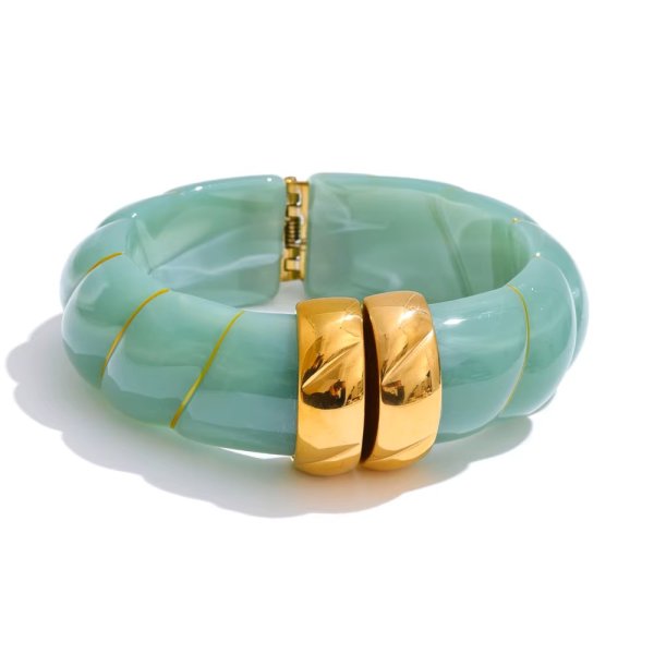 Anna K Jewelry - Armband Resin Midnight Mintgrön