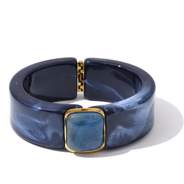Anna K Jewelry - Armband Resin Monaco Blå