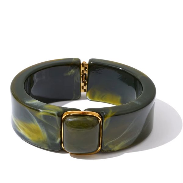 Anna K Jewelry - Armband Resin Monaco Mörkgrön