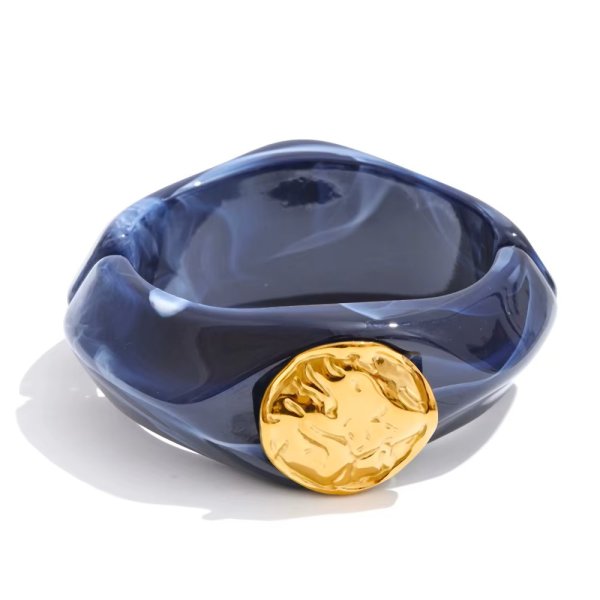 Anna K Jewelry - Armband Resin Muse Mörkblå