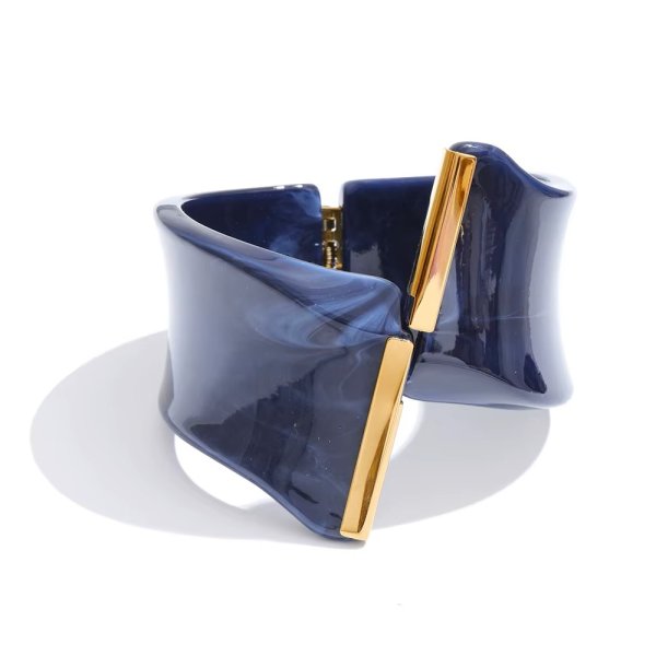 Anna K Jewelry - Armband Resin Wave Mörkblå