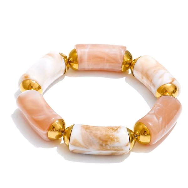Anna K Jewelry - Armband Resin Soft Beige