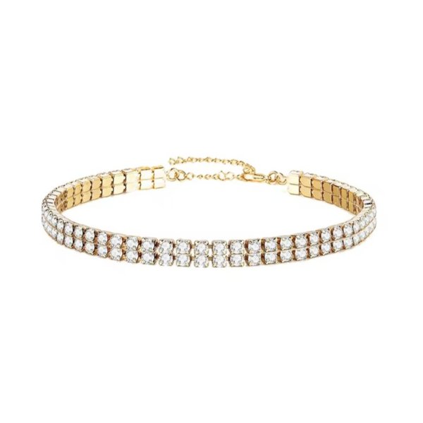 Anna K Jewelry - Armband Tennis Dbl Guld Klar