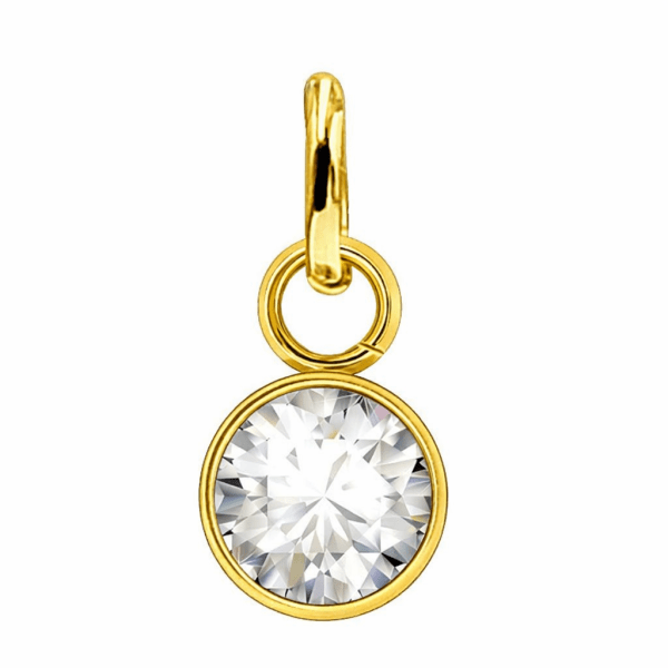 Anna K Jewelry - Berlock Månadssten April Guld