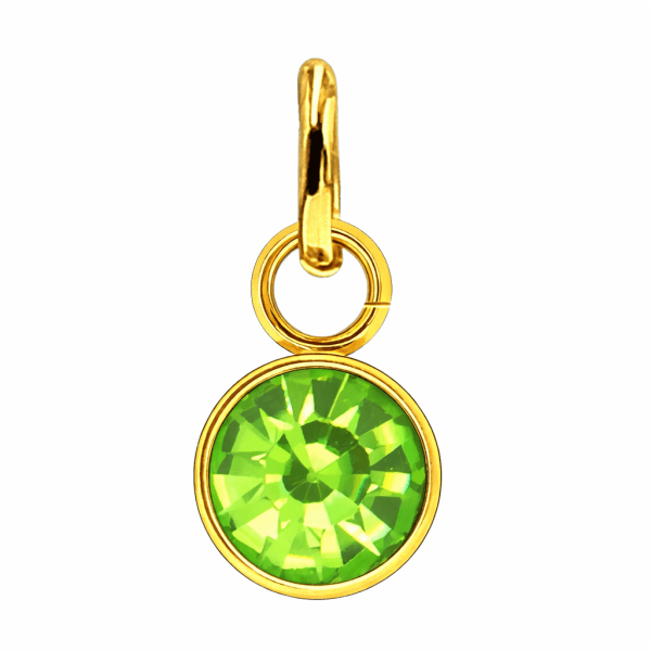 Anna K Jewelry - Berlock Månadssten Augusti Guld