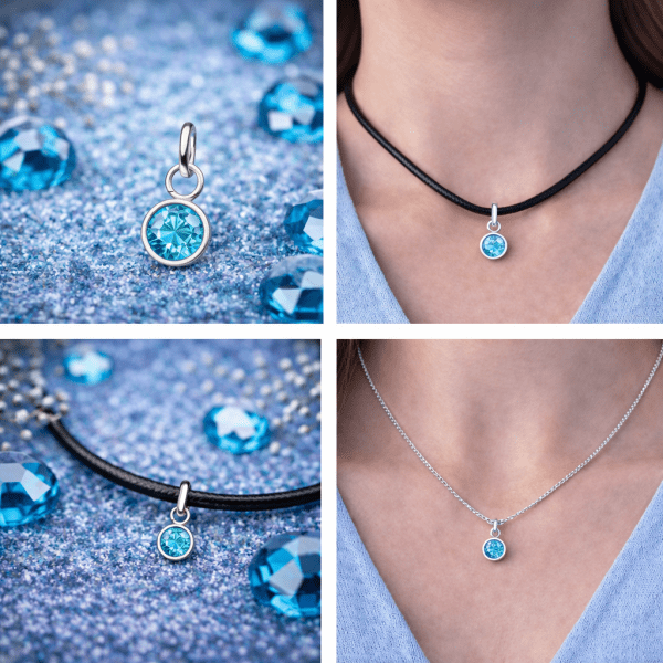 Anna K Jewelry - Berlock Månadssten December Stål