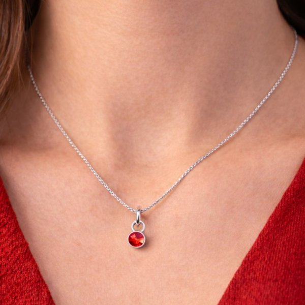 Anna K Jewelry - Berlock Månadssten Januari Stål