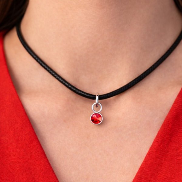 Anna K Jewelry - Berlock Månadssten Januari Stål