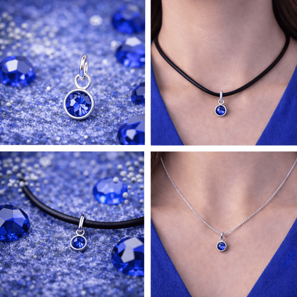 Anna K Jewelry - Berlock Månadssten September Stål