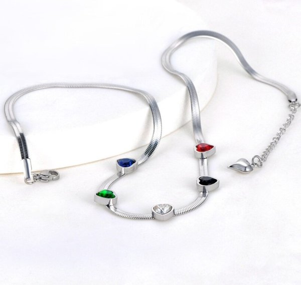 Anna K Jewelry - Halsband Hearts Stål