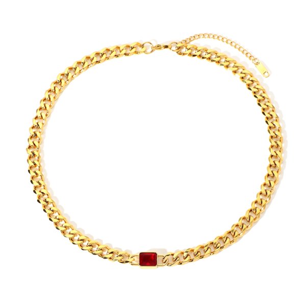 Anna K Jewelry - Halsband Holiday Chain Röd