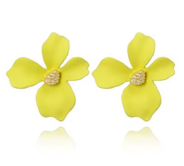 Anna K Jewelry - Örhängen Blomma Gul