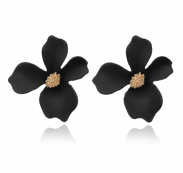 Anna K Jewelry - Örhängen Blomma Svart