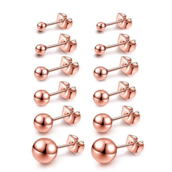 Anna K Jewelry - Örhängen Boll Rosé
